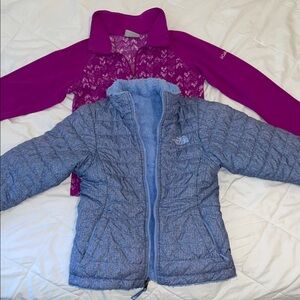 The North Face Heather Blue Fleece-Lined Jacket